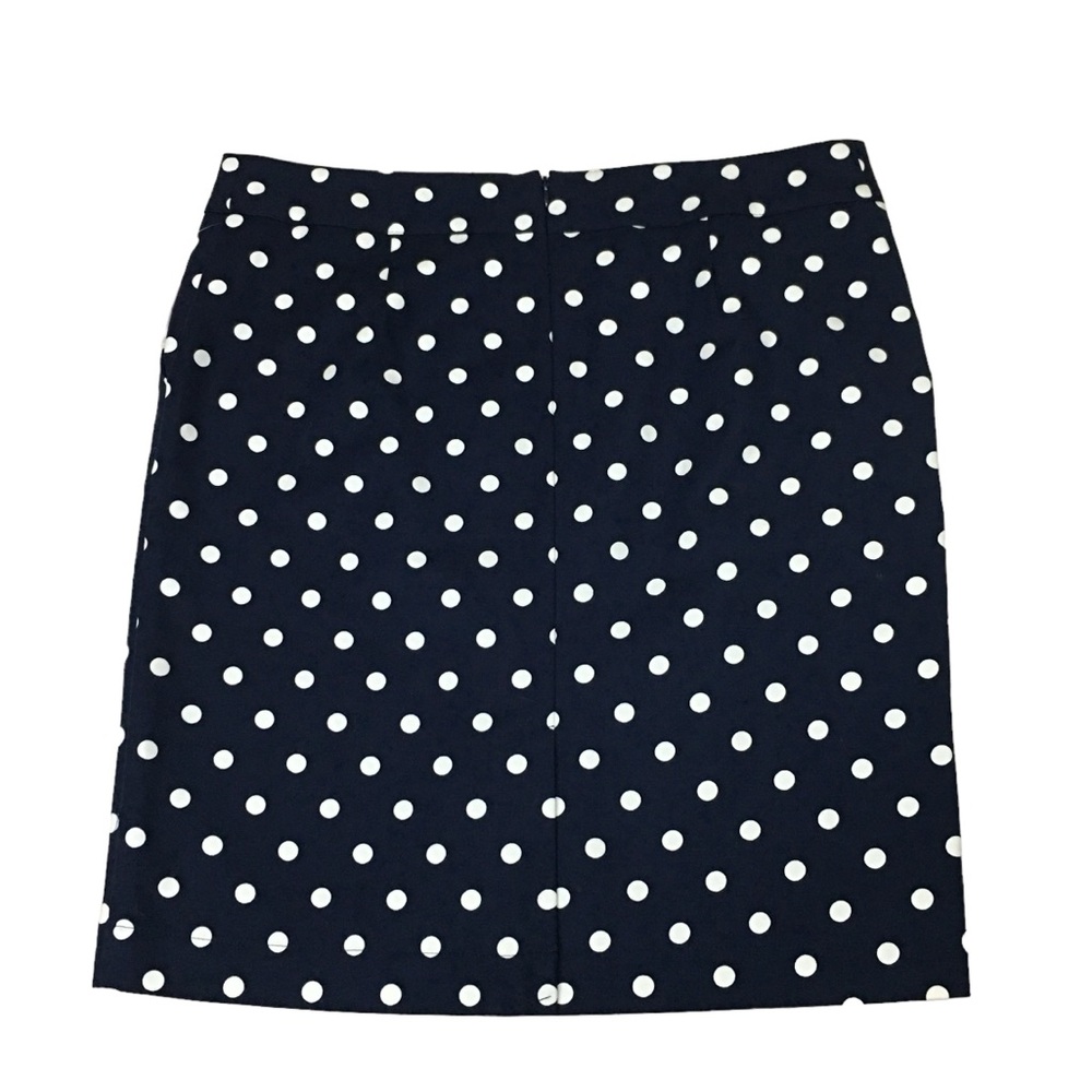 MERONA Navy Blue White Polka Dot Stretch Skirt - Women’s 14 NWT - Picture 6 of 9